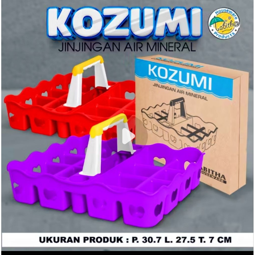 (TABITHA) Rak air mineral gelas tempat aqua gelas jinjingan air mineral 16 lubang-kozumi
