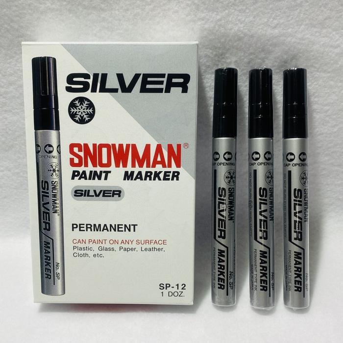 

Snowman Paint Marker Silver SP-12 Perpack - Permanent Medium Tip