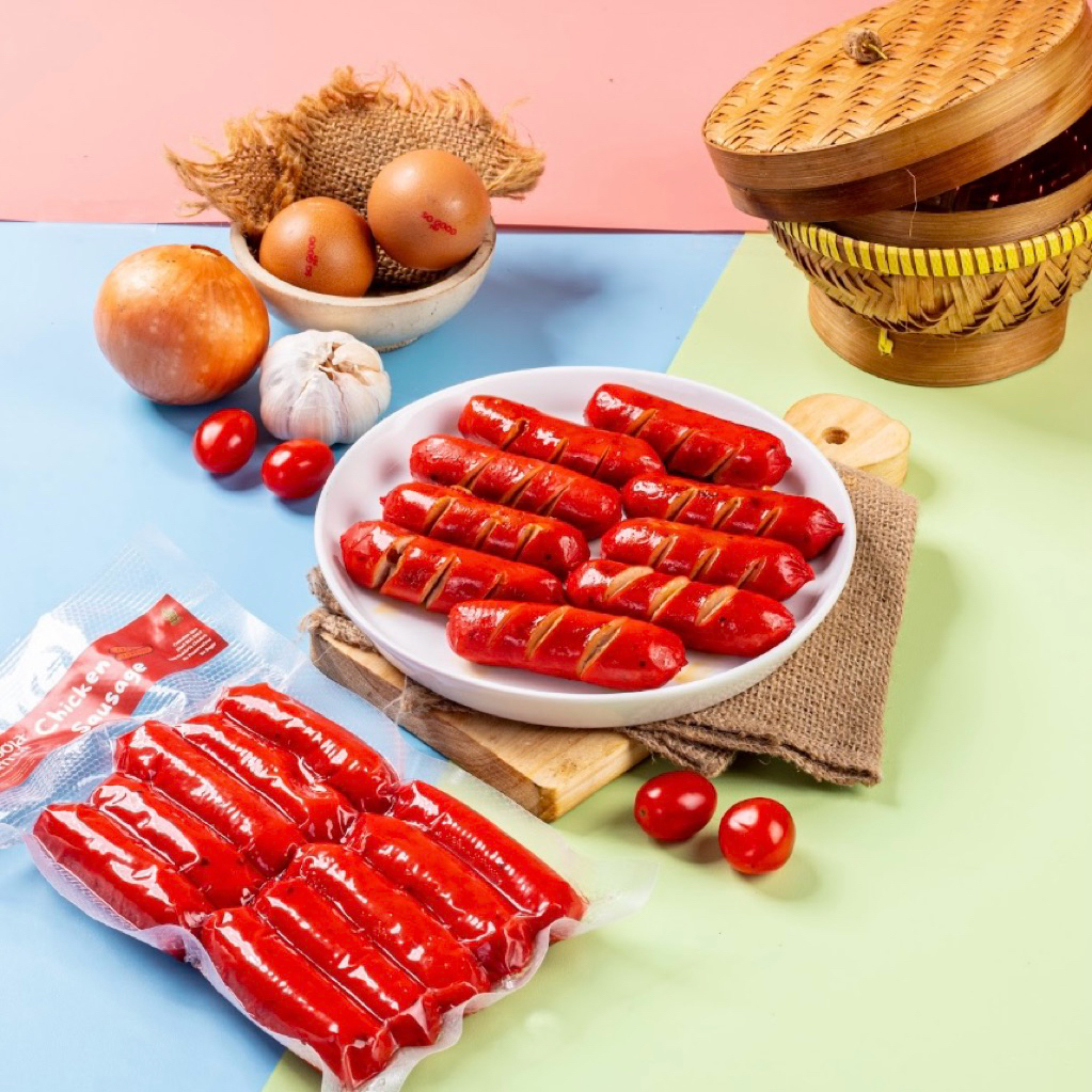 

SOSIS AYAM CHICKEN SAUSAGE GLUTEN FREE - AMBOJA KRAMA