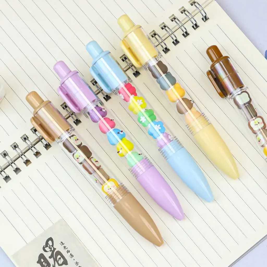 

Pulpen Gel Aesthetic Lucu Transparan 0.5mm Tinta Hitam Gel Pen Motif Karakter Animal