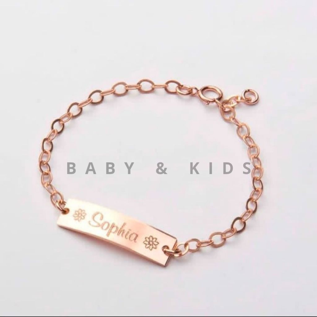 Gelang Nama titanium anak/Bayi gelang baby gelang rantai