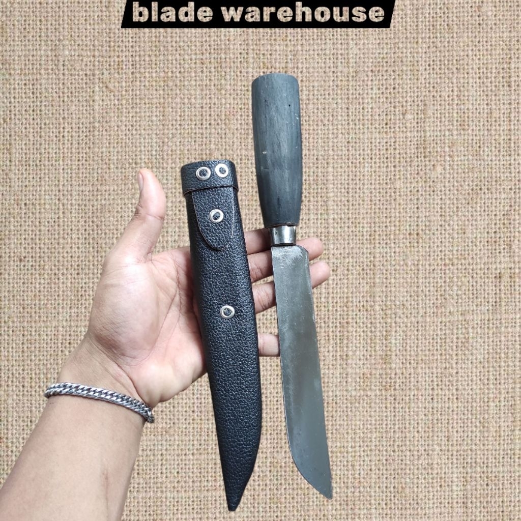 pisau seset daging bahan baja asli Banten siap pakai ,pisau sembelih taj4m