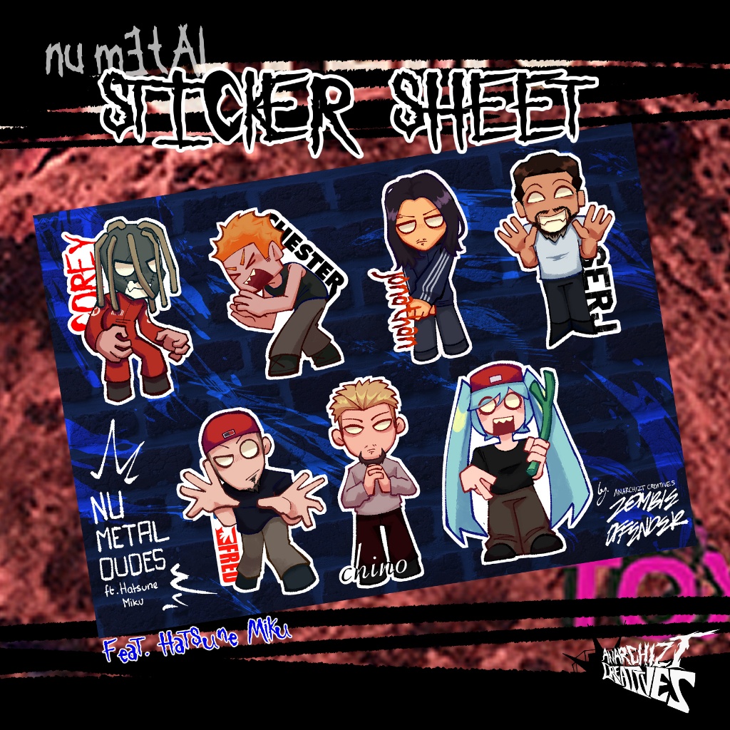 

Nu metal Sticker Sheet [ANARCHIZT CREATIVES]