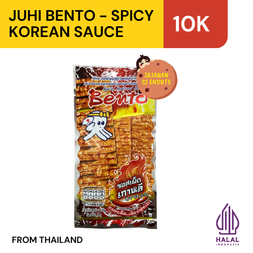 

Juhi Bento Thailand – Snack Cumi Kering Pedas (4gr) Snack Thailand Halal