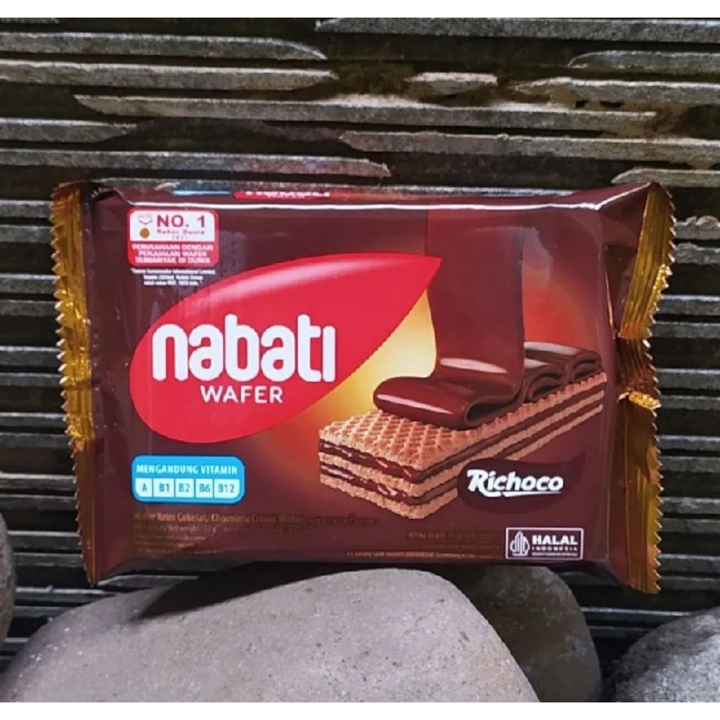

Wafer Nabati Coklat atau Keju 5 pcs