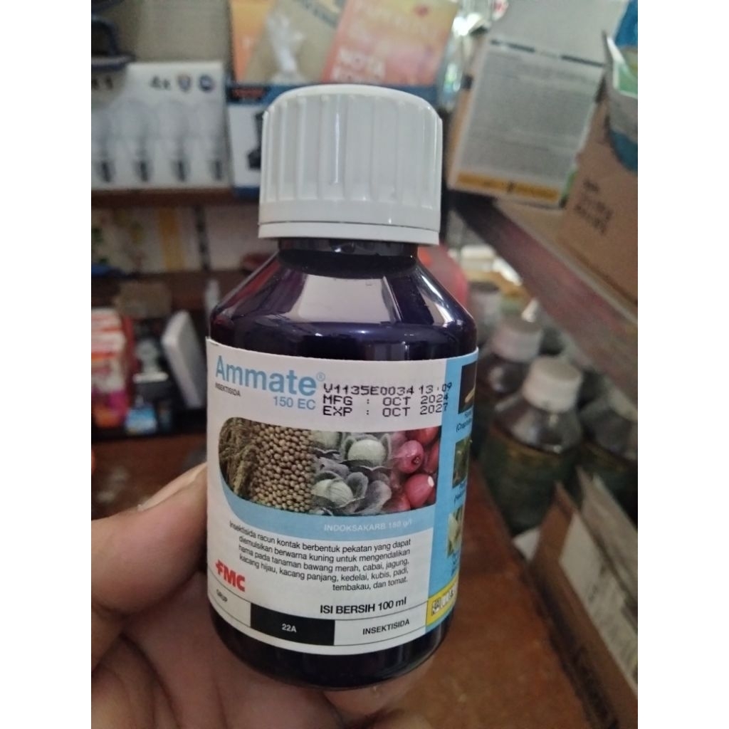AMMATE 150EC INDOKSAKARB 100ML || insektisida racun kontak untuk hama pelipat daun ulat penghisap da