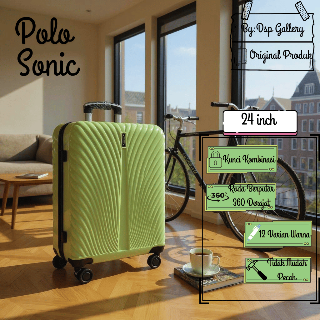 MEGA SALE 10.10 KOPER 24INCH POLO SONIC 050 BISA COD,KOPER UMROH,KOPER TRAVEL,KOPER BAGASI