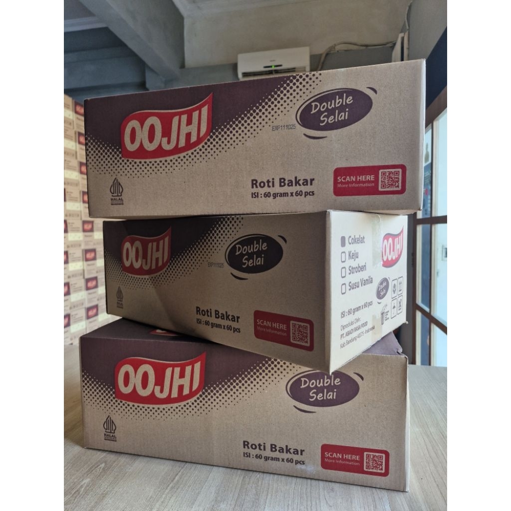 

Roti OOJHI Bakar Double Slai 1dus isi 60pcs
