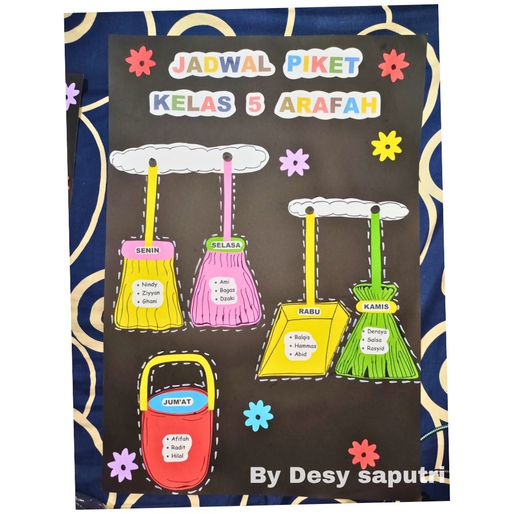 

jadwal piket kelas kreatif tema kebersihan