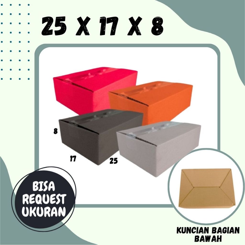 

Box 20x15x8 Kardus A1 Packing Karton Dus Kotak Kemasan Obat Mainan Olshop Souvenir Jamu Sparepart