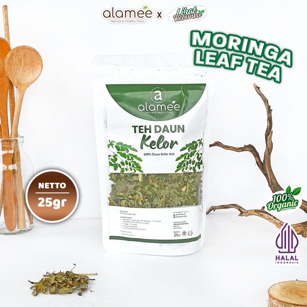 

ALAMEE Moringa Tea Teh Daun Kelor Herbal Alami Flower Asli Kering Organik 25gr LIHAT KEBUNKU