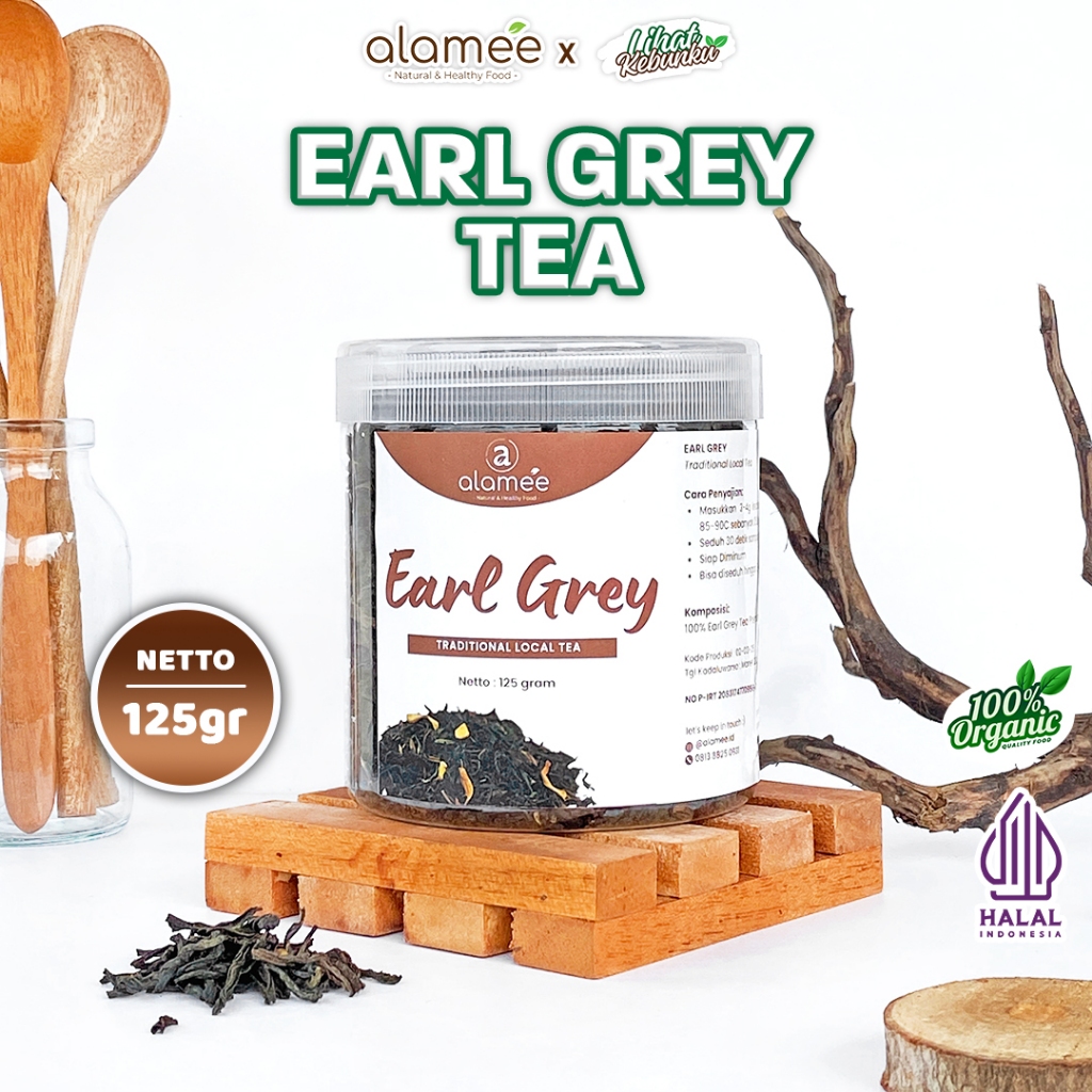 

ALAMEE Earl Grey Tea Teh Daun Kering Tradisional Alami Organik Dried Leaf 125 gram LIHAT KEBUNKU