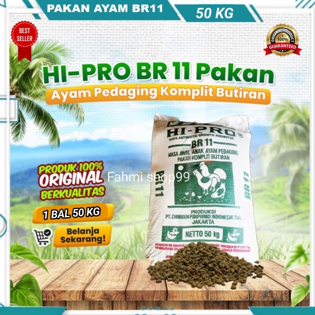 Pur Ayam Cp Br 11 Pakan Hi-Pro Hi Pro 50Kg Vur Voer Broiler Starter