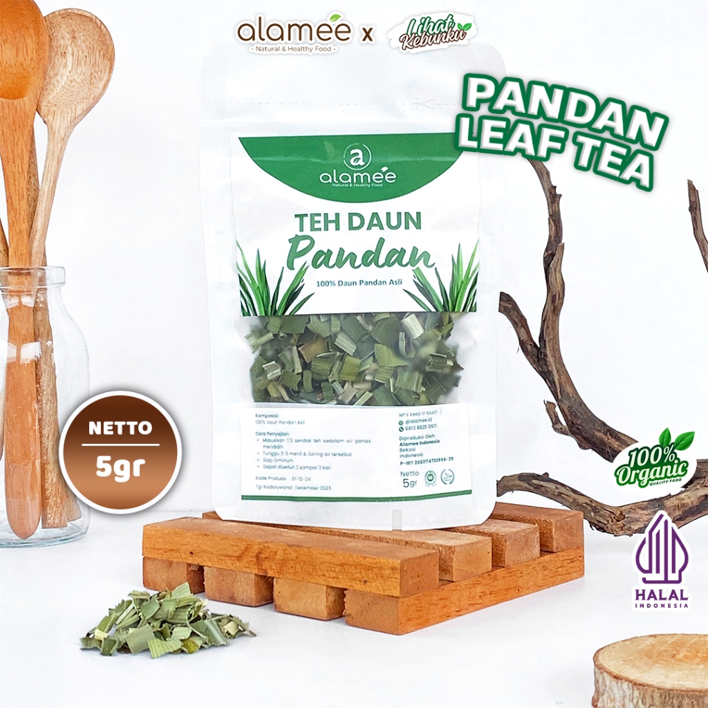 

Teh Daun Pandan Kering Leaf Tea Organik Alami Minuman Herbal Siap Minum Seduh 5 Gr LIHAT KEBUNKU