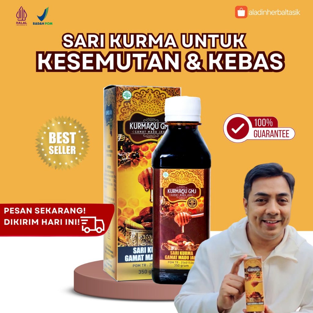 KURMAQU GMJ Madu Kurma Asli 100% Obat Untuk Kesemutan Kebas Pegal Dan Neuropati Secara Alami