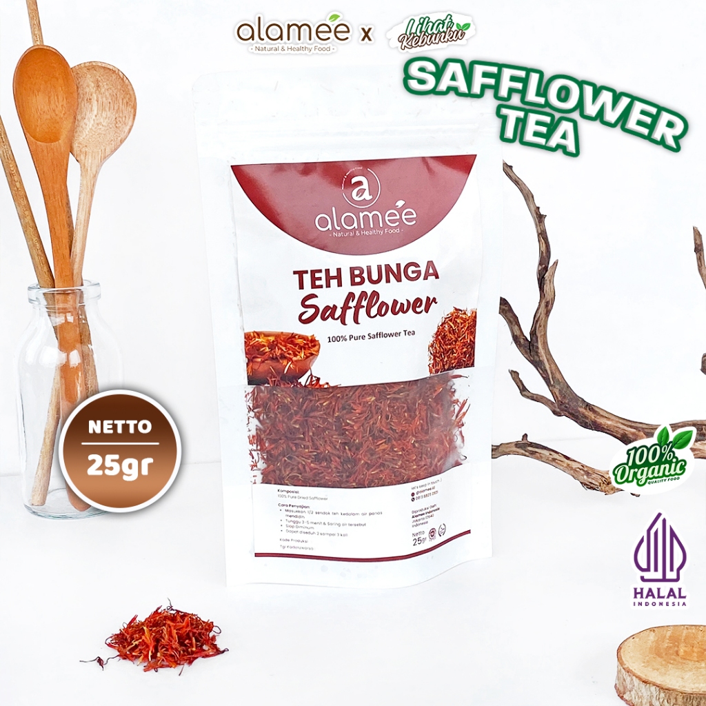 

ALAMEE Teh Safflower Dried Flower Tea Bunga Herbal Alami Organik Kering 25gr LIHAT KEBUNKU