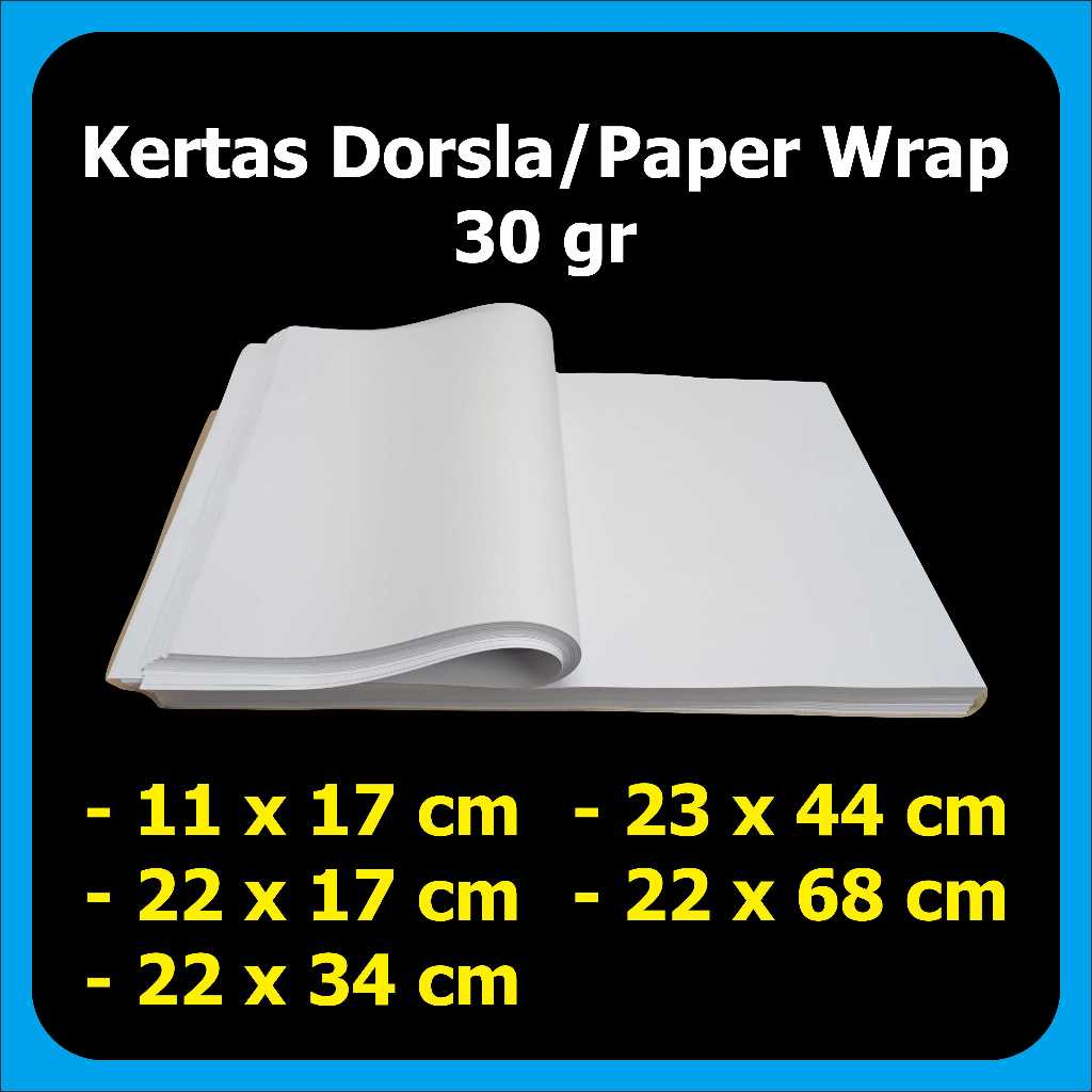 

Kertas Tisu / Dorsla / Duslak/ Paper Wrap / Kertas Pembungkus Putih Murah