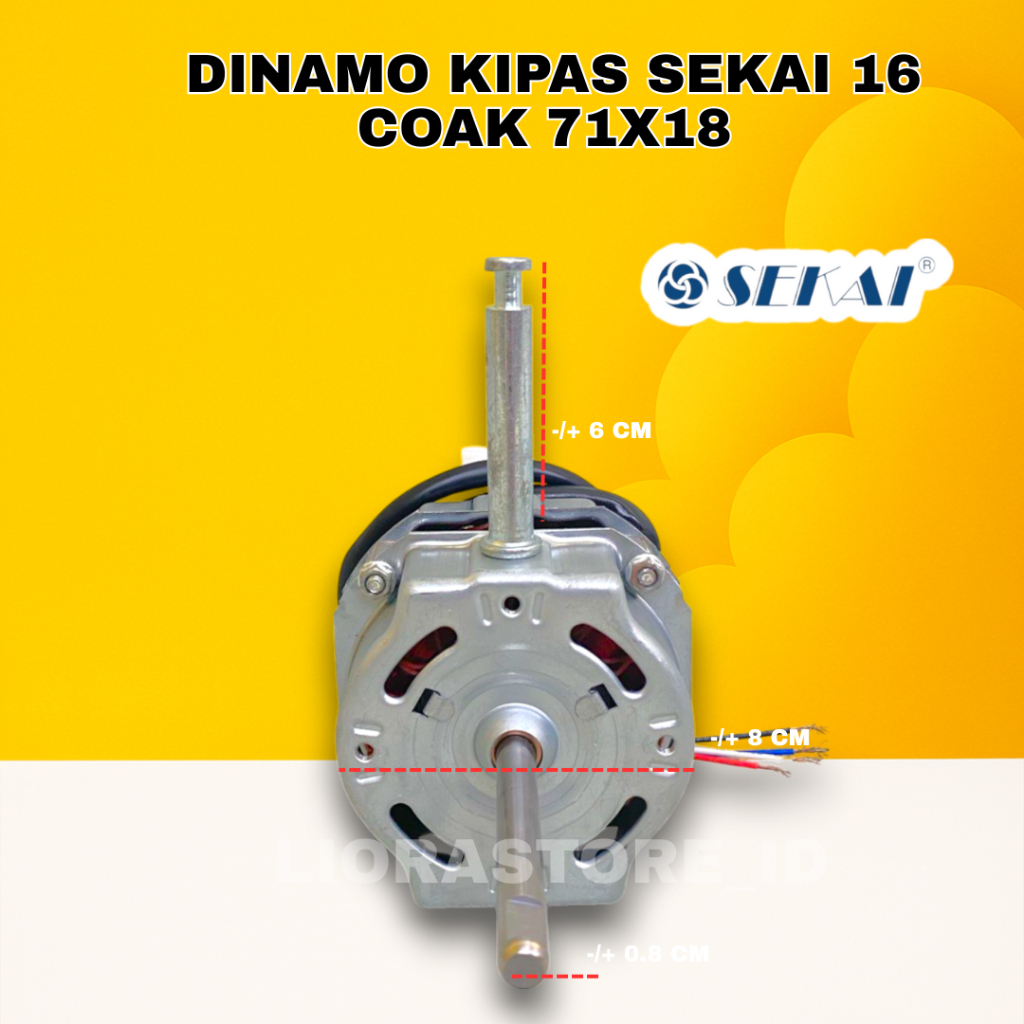 MOTOR DINAMO KIPAS ANGIN 12–16 INCH BALING-BALING BESI 71X20 UNIVERSAL