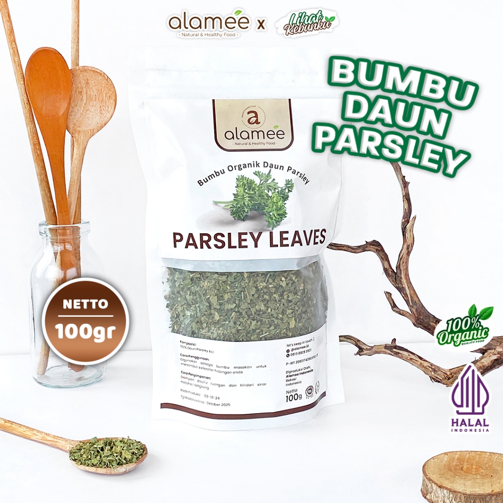 

ALAMEE Parsley Kering Dried Persley Flakes Daun Peterseli Leaves Bumbu Dapur 100g LIHAT KEBUNKU
