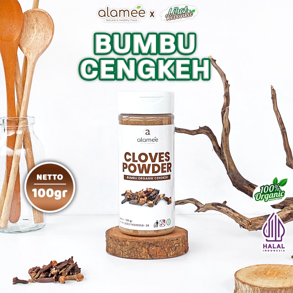 

ALAMEE Cengkeh Bubuk Clove Powder Ground Spice Murni Asli Bumbu Organik 100g Tabur LIHAT KEBUNKU