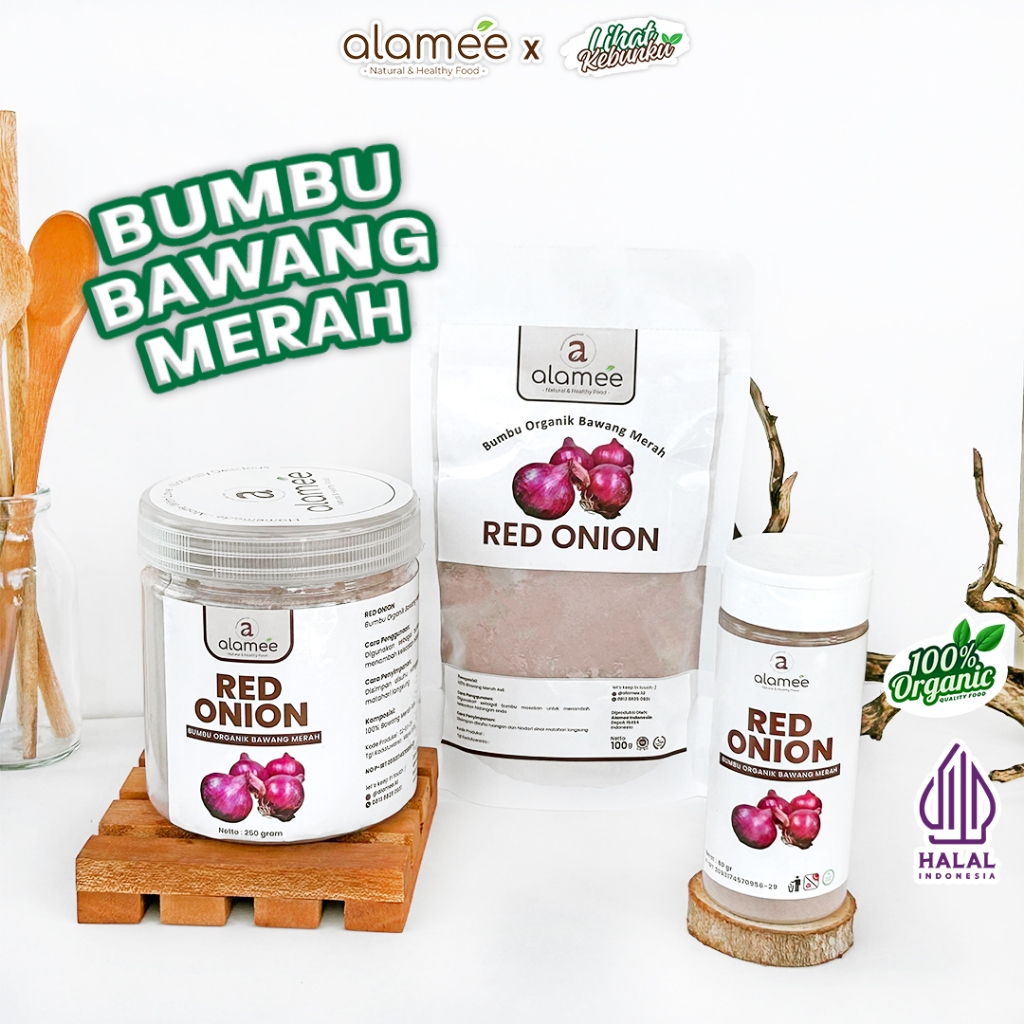 

ALAMEE Bawang Merah Bubuk Red Onion Powder Bumbu Dapur Organik Masak Tanpa Campuran LIHAT KEBUNKU