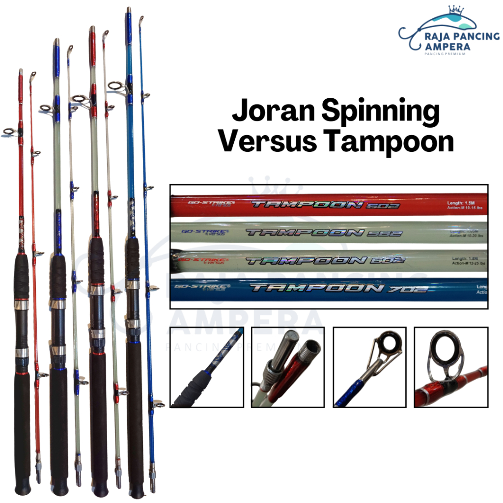 Joran GoStrike Versus Tampoon | Stik Pancing Drat Sambung 2 Kaku Full Eva