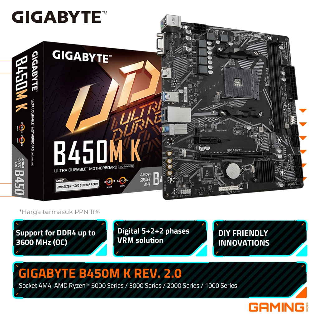 Gigabyte B450M K rev 2.0