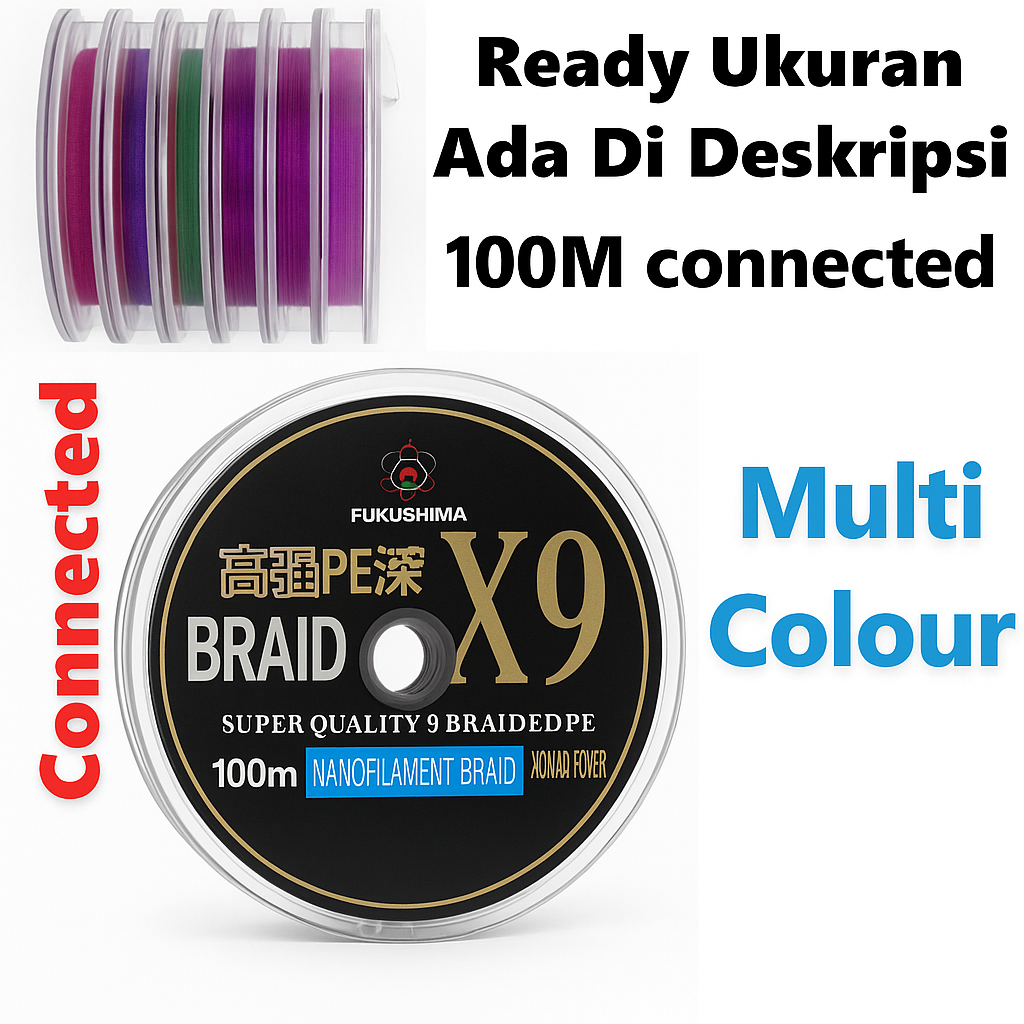 Senar PE Fukushima X9 Power PE Multi Colour