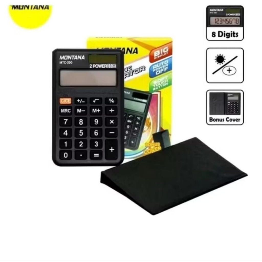 

KALKULATOR SAKU MONTANA MTC-200 FREE COVER / KALKULATOR / CALCULATOR