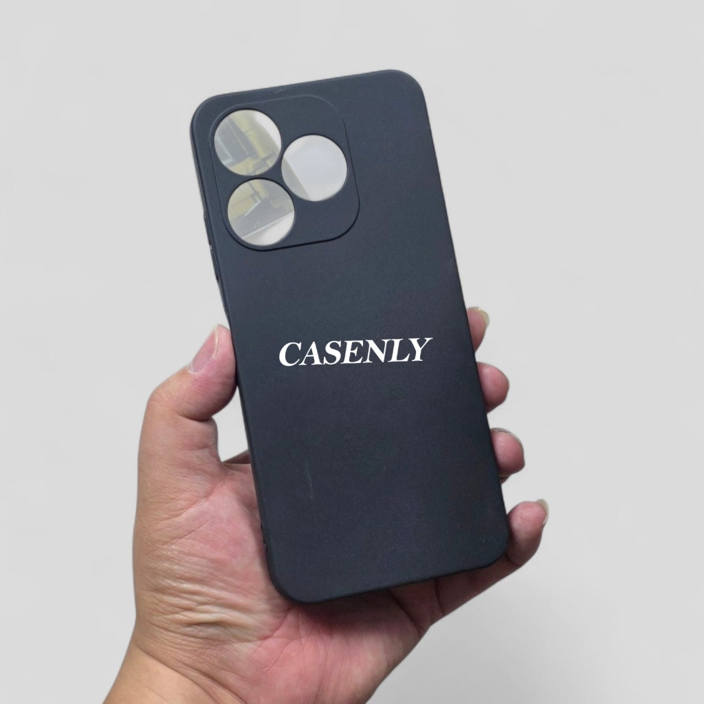 Premium Softcase Macaron Square Warna Hitam Slim Matte Case Villaon V40S