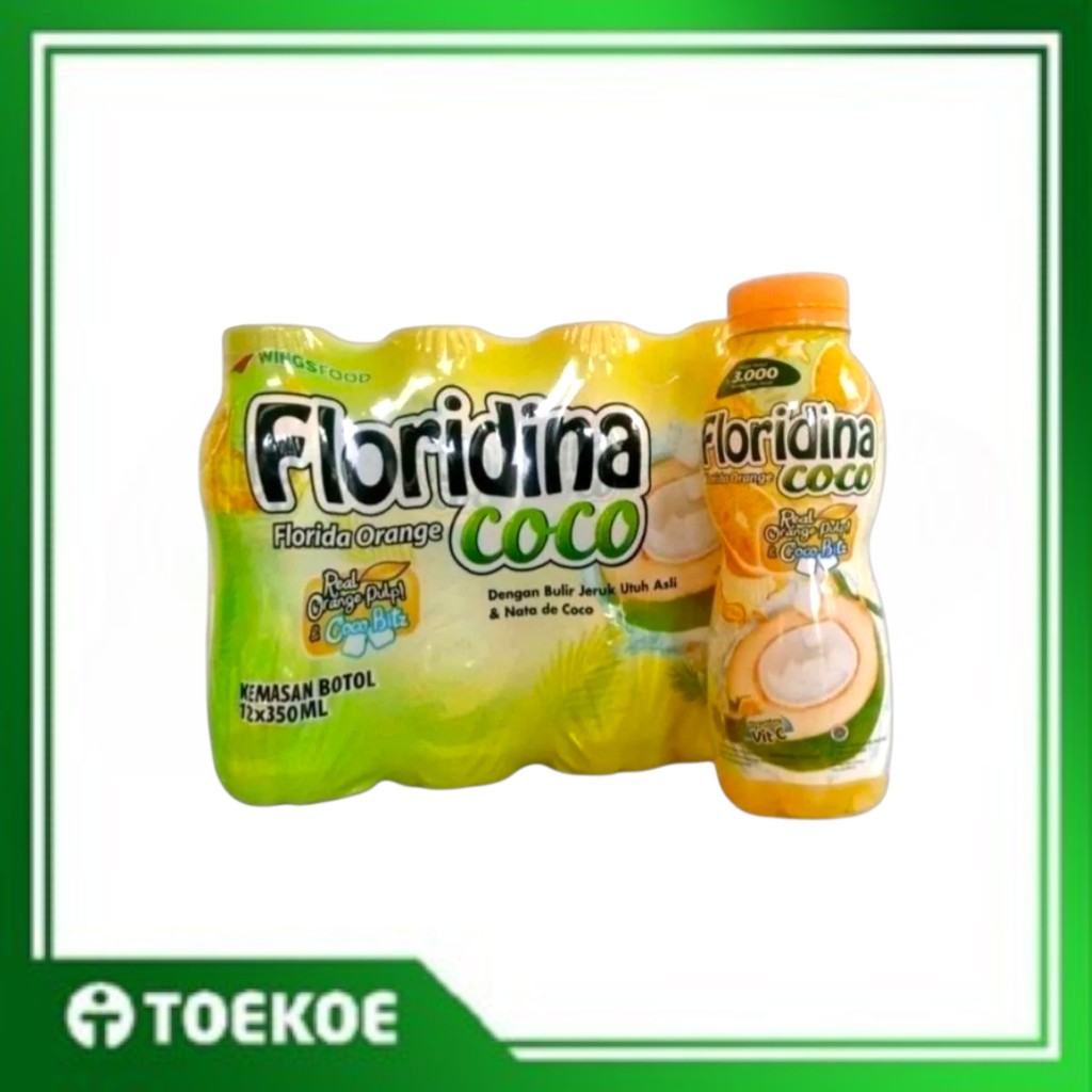 

TOEKOE Floridina Coco Orange Botol 350ml 1 Dus isi 12pcs / Minuman