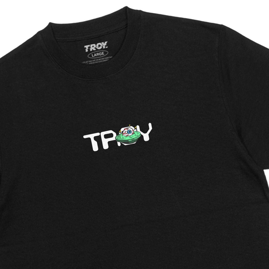 Troy Company Tshirt Black Eyefo - Kaos Hitam Lengan Pendek MT 3210