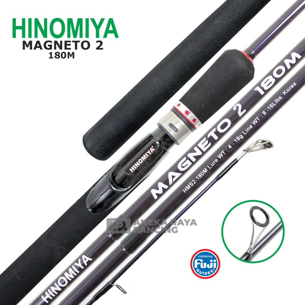 Joran Spinning Hinomiya Magneto 2 | 160cm - 180cm | Fuji Ring | Kolam | Aneka Raya Pancing