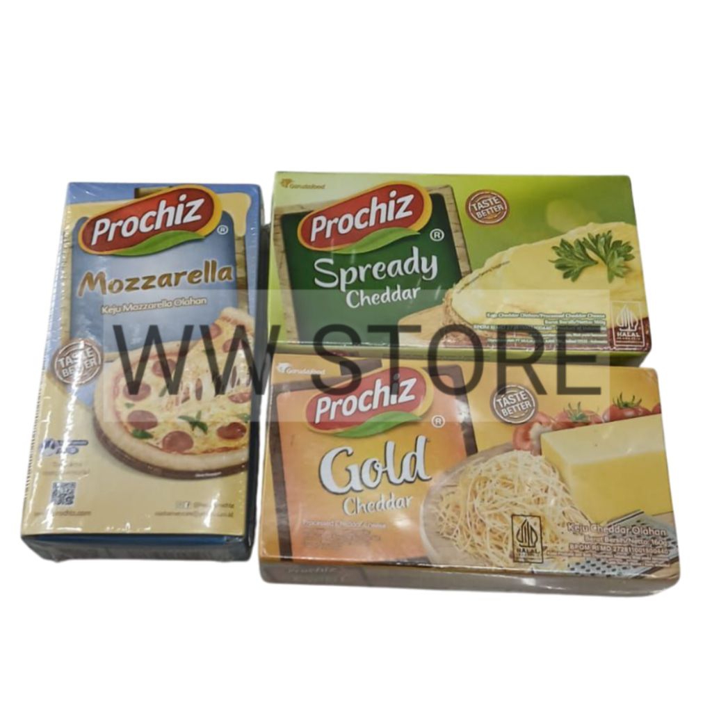 

Keju olahan halal MUI Prochiz Processed GOLD SPREADY CHEDDAR / MOZZARELLA Cheese 160g