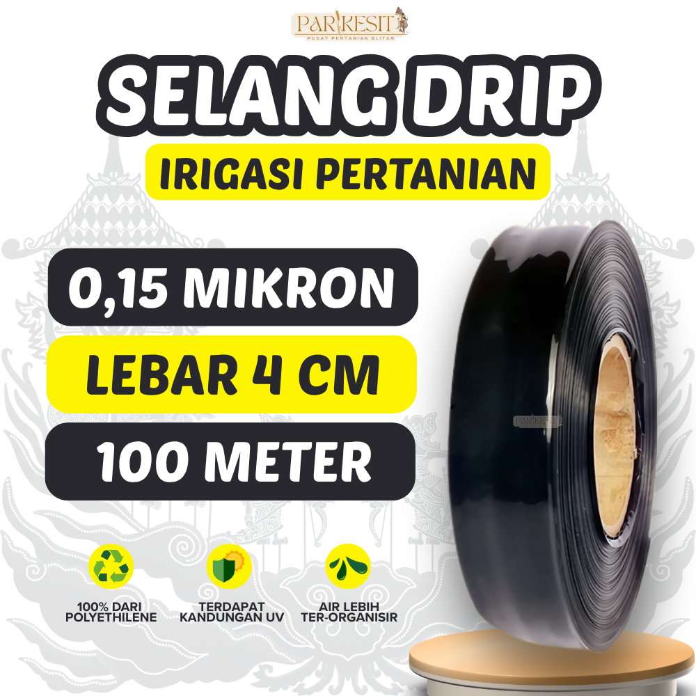 Selang Drip 15 Micron 100 Meter Selang Irigasi tetes