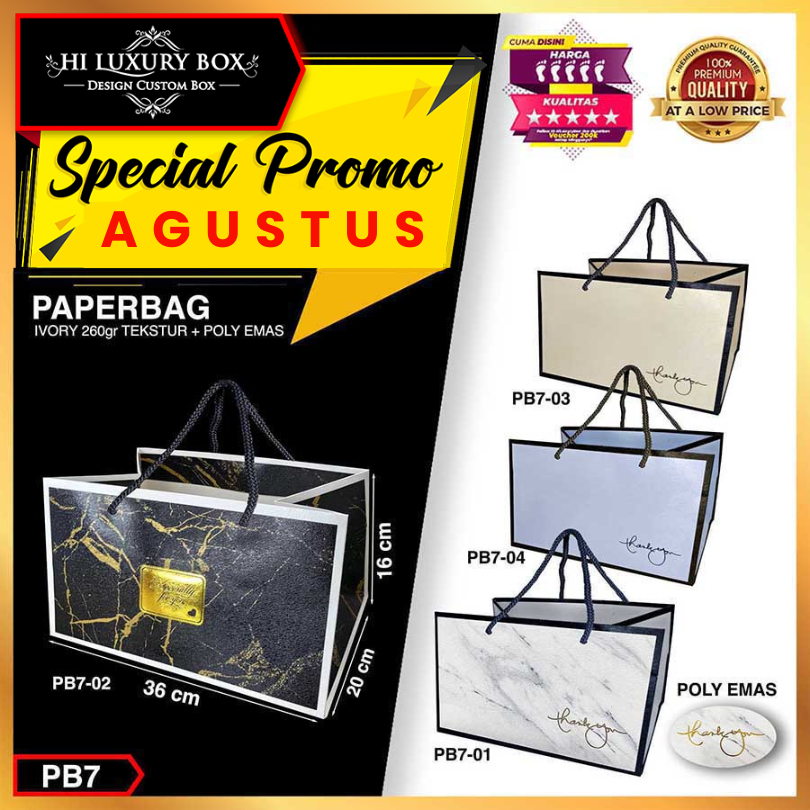 

Paper bag Jumbo Murah - Tas Souvenir Besar - Goddie Bag Marble - Hampers - Hadiah - Kado - Buket PB7
