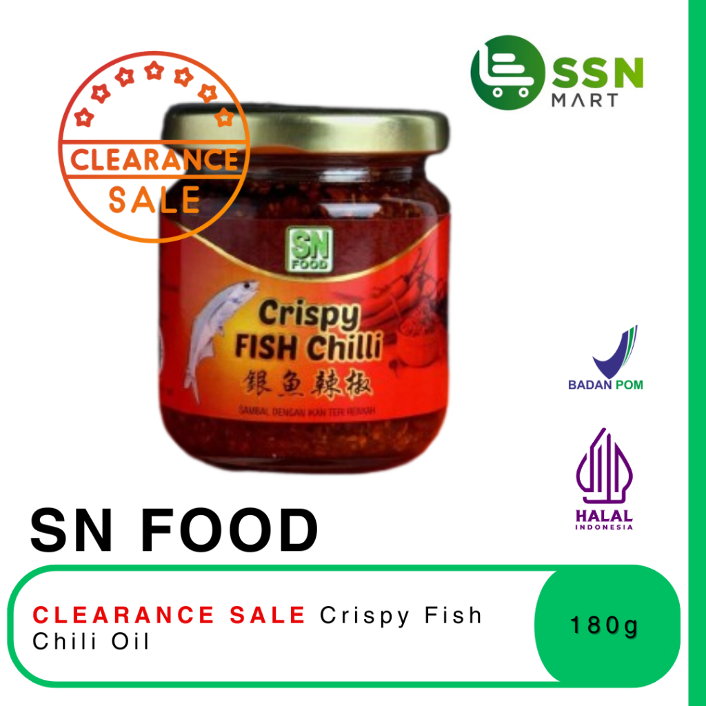 

CLEARANCE SALE SSNMart SN Food Crispy FISH Chili 180g