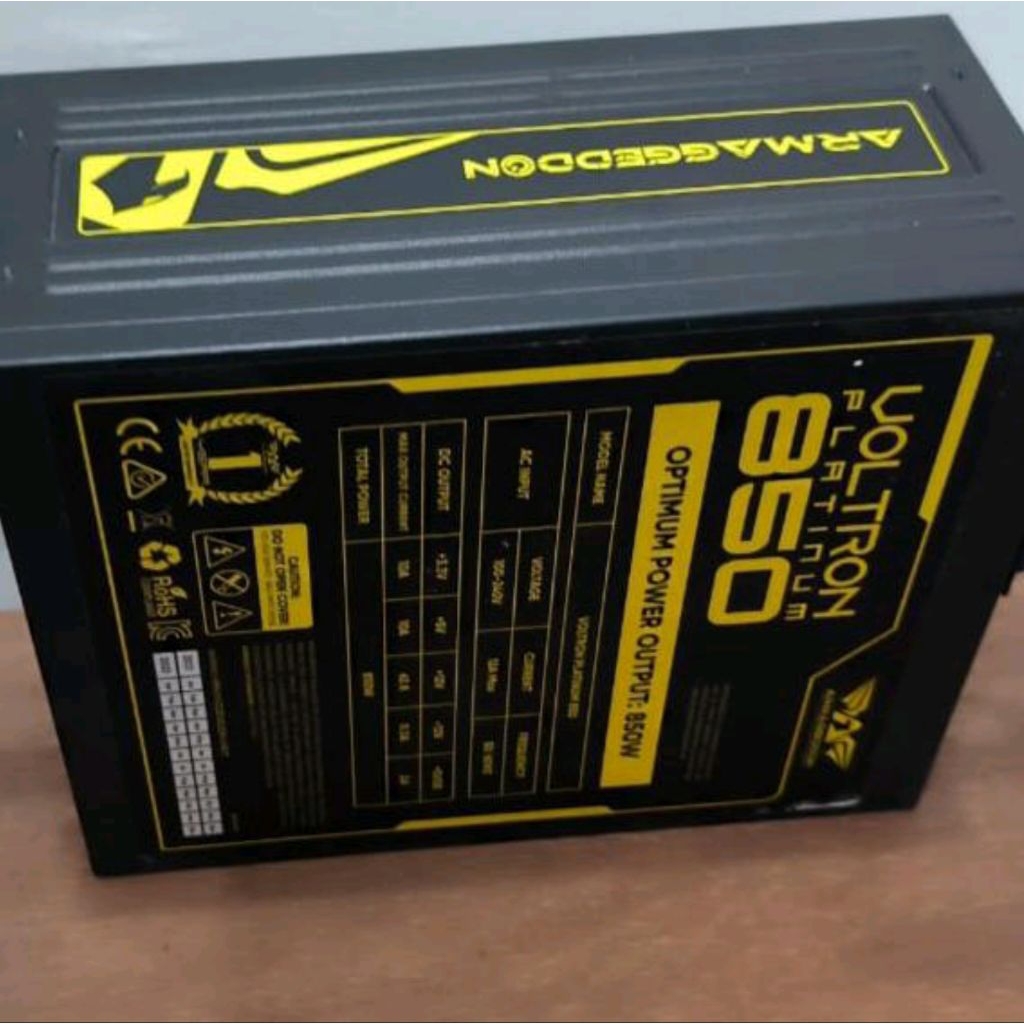Armagedon 80+ Gold 850 watt PCU Power Supply PC Komputer