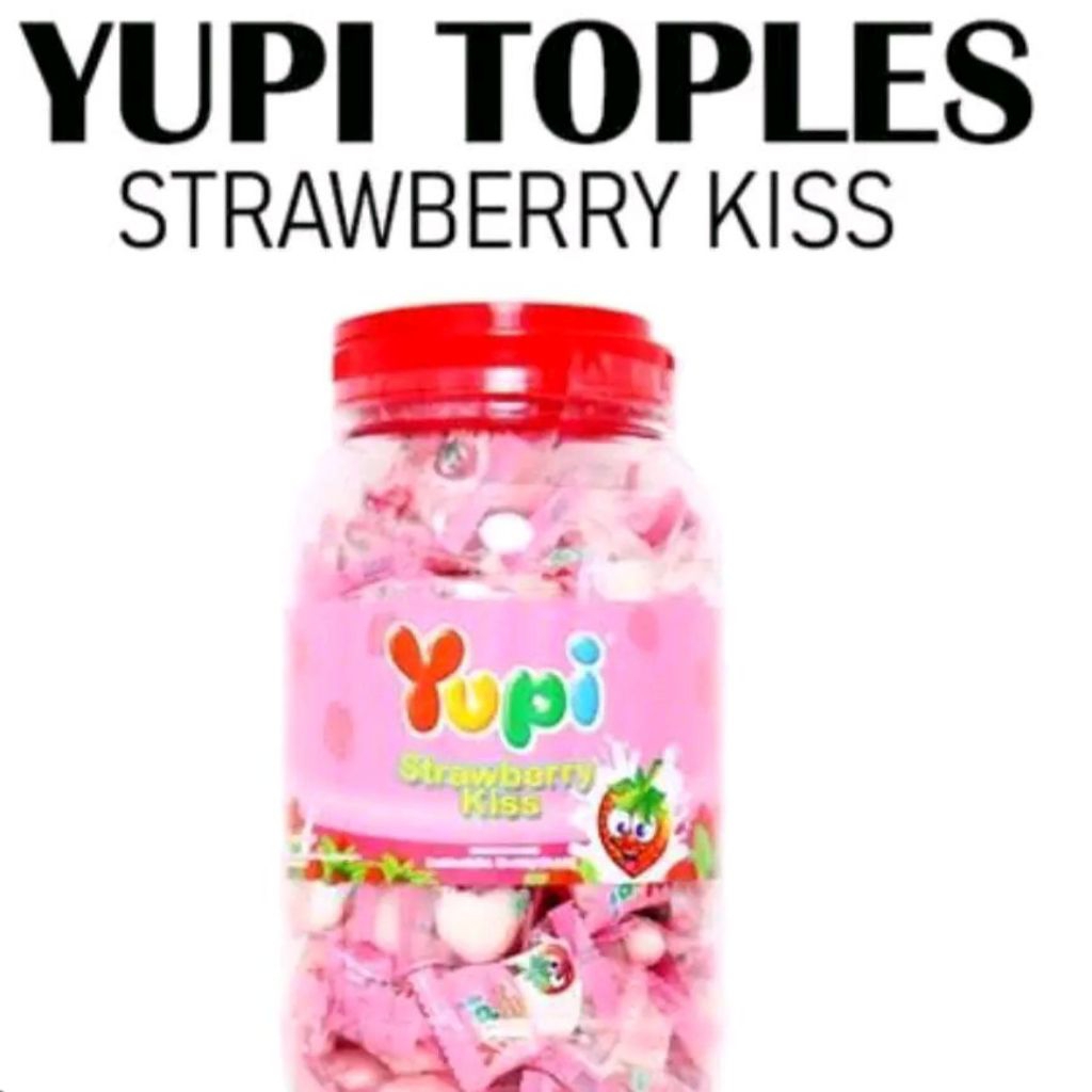 

permen yupi kiss jar strwbery