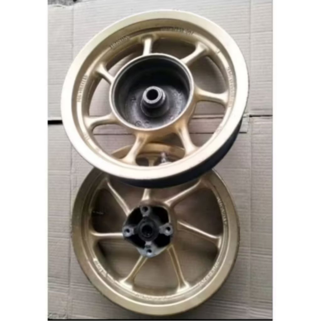 VELG PELEK 1SET DEPAN BELAKANG MOTOR HONDA SCOOPY DONAT KODE K93 RING 12 ORIGINAL COPOTAN