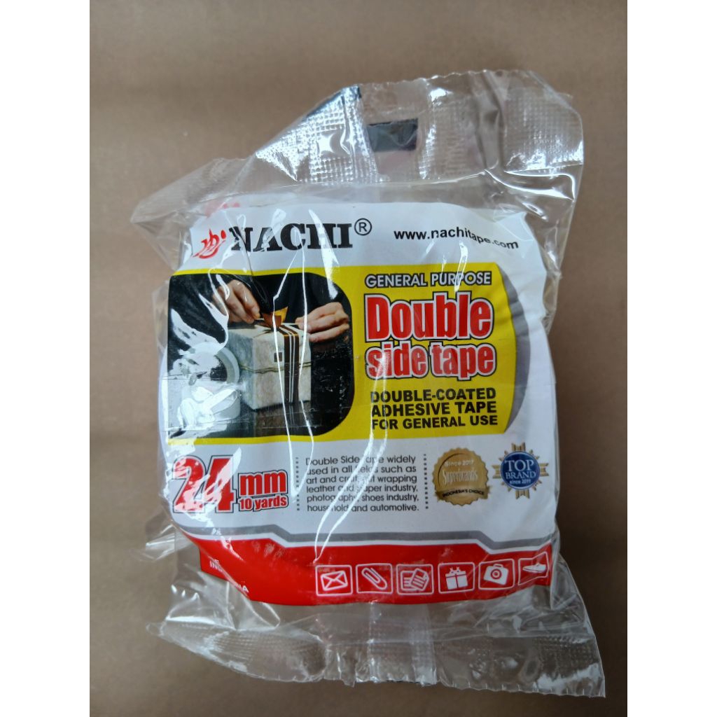 

Double Tape Nachi 24mm (sedang). 1 Slop Isi 6 Pcs.