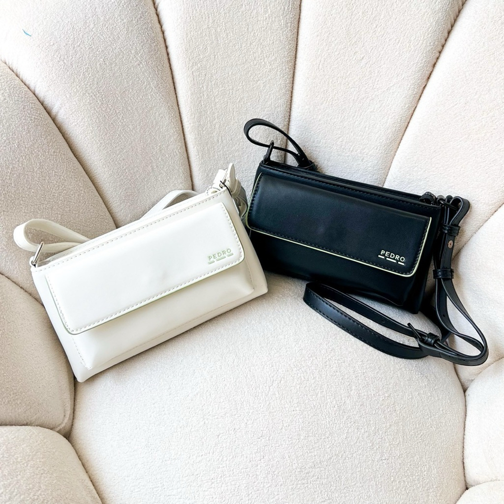 Tas Pedro selempang hitam putih