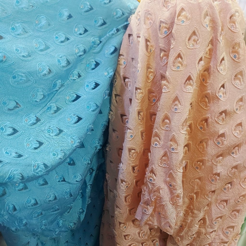 kain organza premium  - kain organza motif timbul  - kain organza original  - kain organza meteran