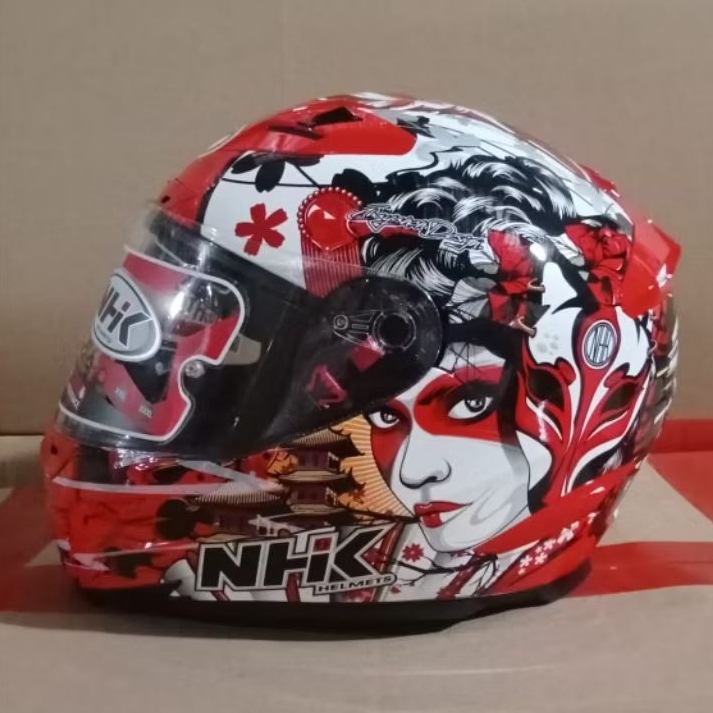 Helm Full Face NHK RX9 Double Visor Geisha Size S M L XL XXL XXXL