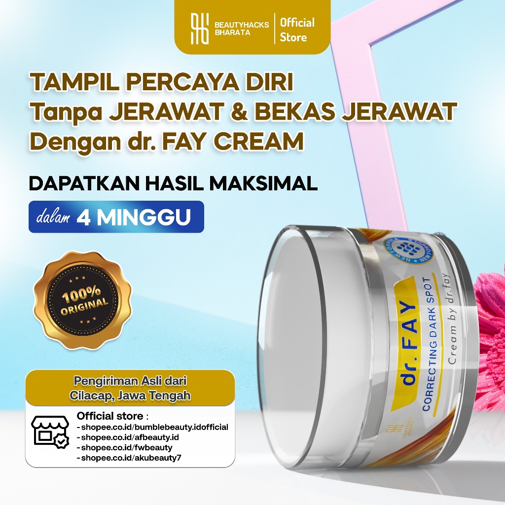 Cream Penghilang Jerawat dan Bekas Jerawat Merah Ampuh Cream dr FAY Original