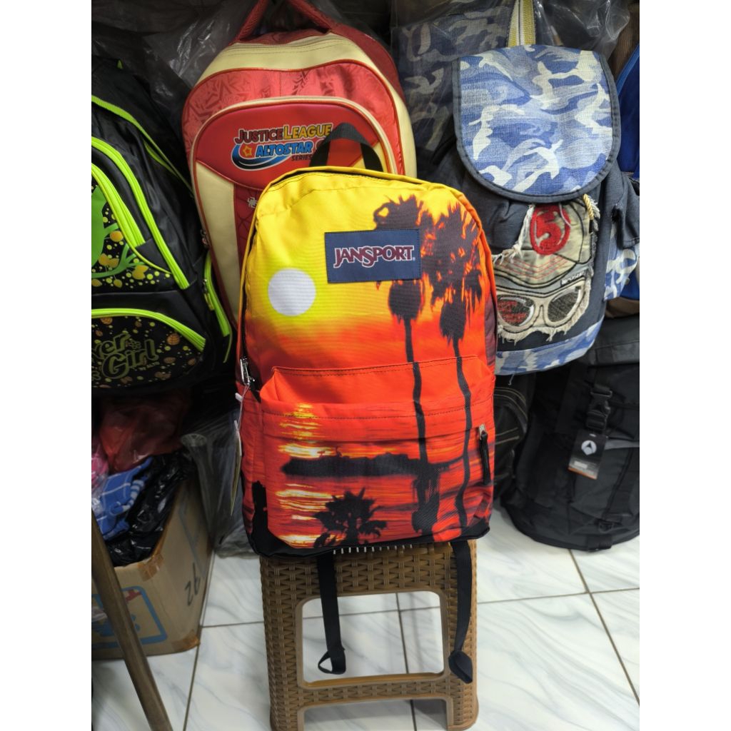 Tas Ransel Jansport Sunset Edition - Motif Pemandangan Tropis