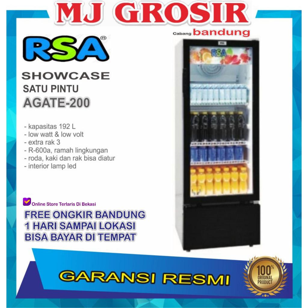 SHOWCASE RSA AGATE 200 3 RAK DISPLAY COOLER KULKAS BY GEA LOW WATT / Showcase Gea