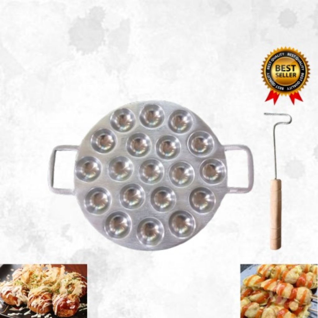 Cetakan Telur Congkel Takoyaki Telor Puyuh Cilor Pentol Korea isi 19 Lubang Serbaguna