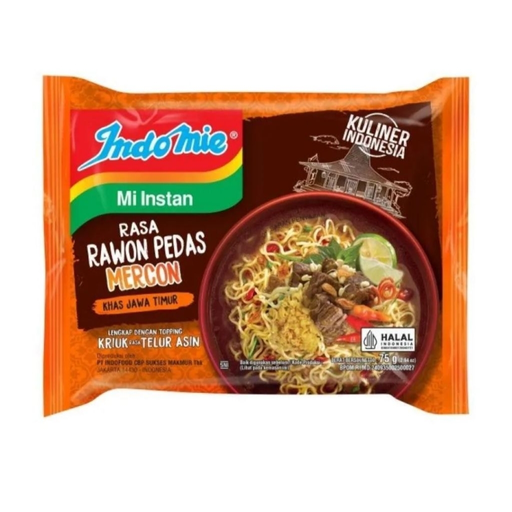 

INDOMIE RAWON PEDAS MERCON 1 PCS