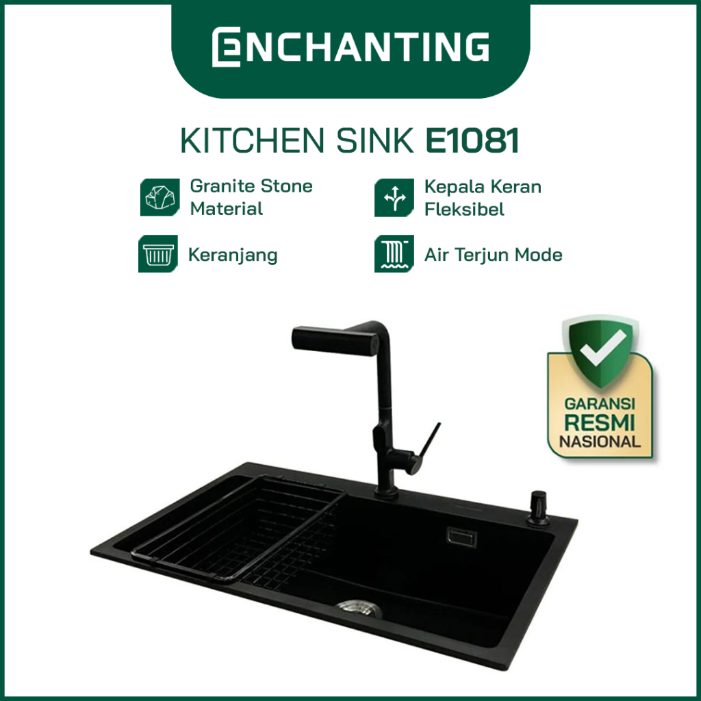 Granite Kitchen Sink Dapur / Bak Cuci Piring Europe Enchanting E1081